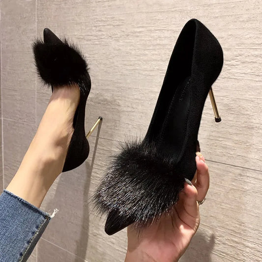 Velvet Spike heels