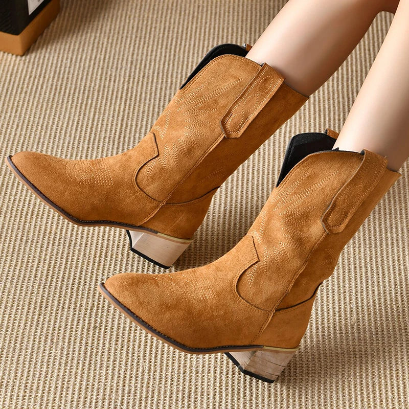 Pu Leather Cowboy Botas