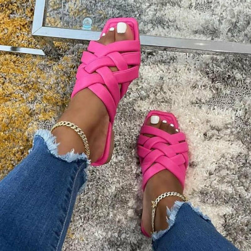 Casual Outdoor Leather Slides