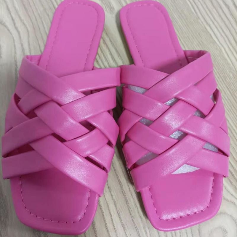 Leather Beach Slides