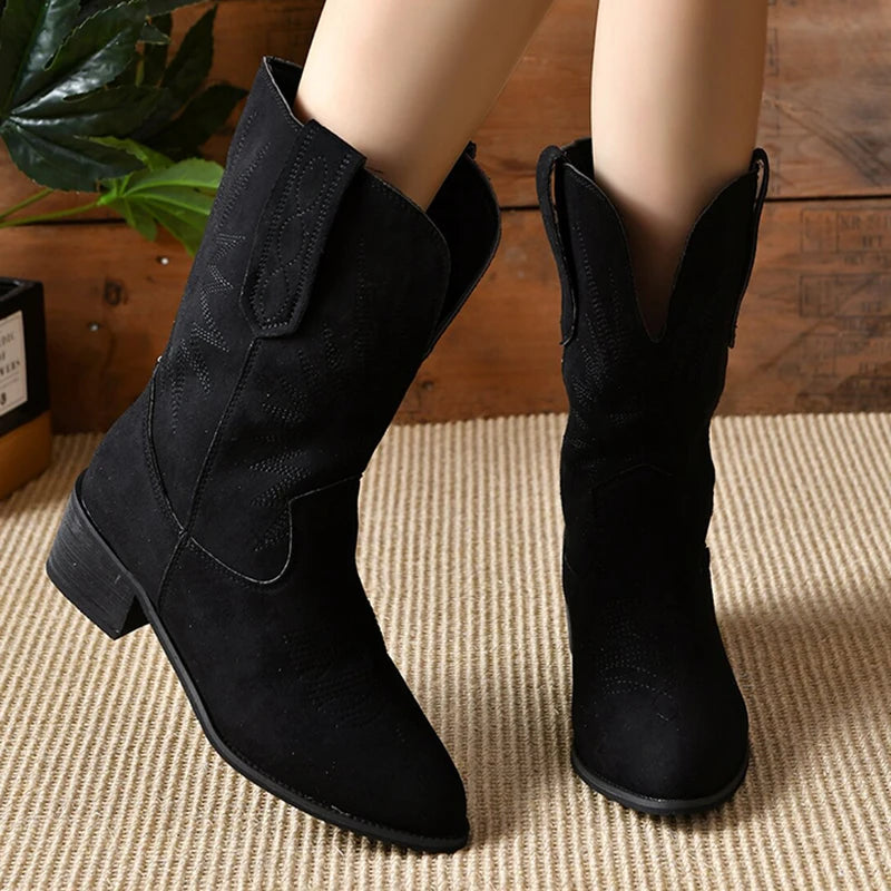 Pu Leather Cowboy Botas