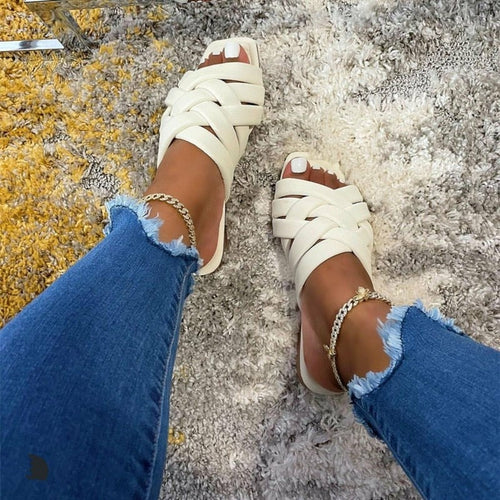 Casual Outdoor Leather Slides